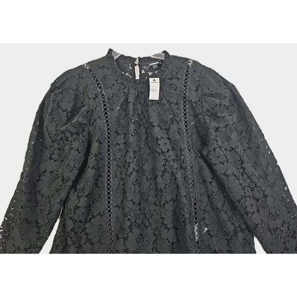 EXPRESS ~Woman Size XL~ Black Lace Career to Evening Wear Top Blouse NWT. - Picture 16 of 16